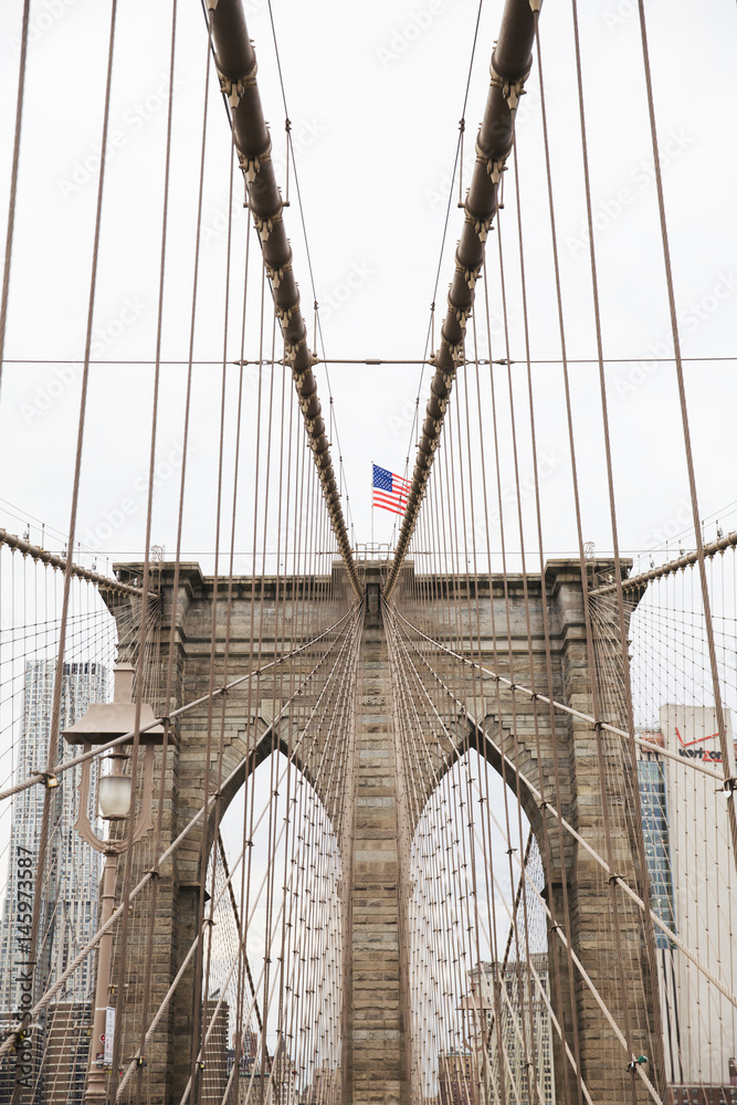 Naklejka premium Brooklyn bridge, in New York.
