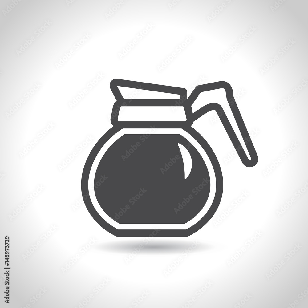 Coffee Pot Icon. Vector, Flat style design Coffee Pot Icon. Vector, Flat style design