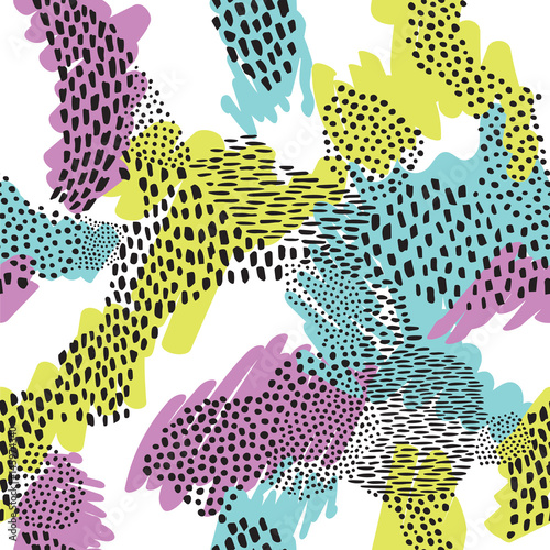 Fashionable seamless pattern background. Colorful zebra exotic animal print. Vector pattern. © Angelina Bambina