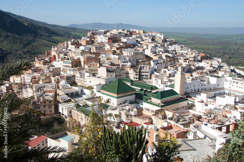 Beautiful panorama of Moulay Idriss Zerhoun, Morocco