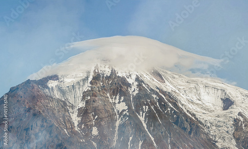 High resolution panorama of volcano Ostry Tolbachik - Kamchatka, photo