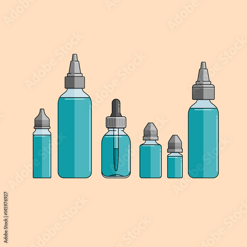 Set of vape e-liquids
