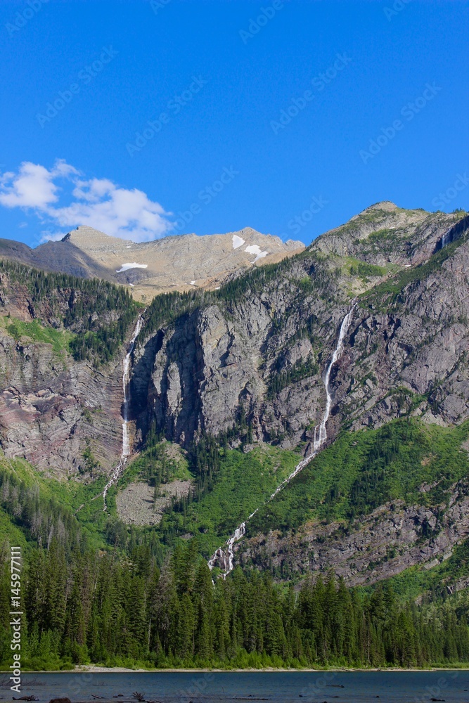 Waterfalls at Glacier National Park Waterfalls at Glacier National Park