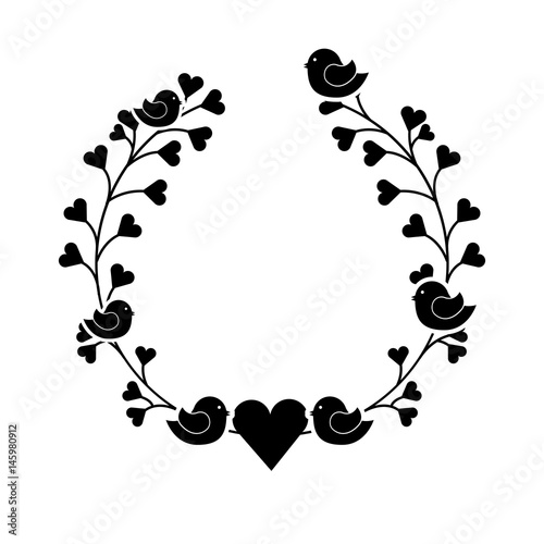 Wallpaper Mural wreath floral decorative icon vector illustration design Torontodigital.ca