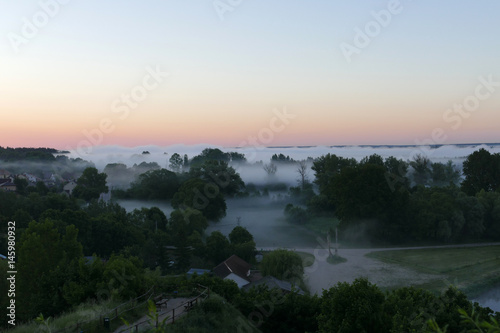 Drohiczyn misty landscape Poland