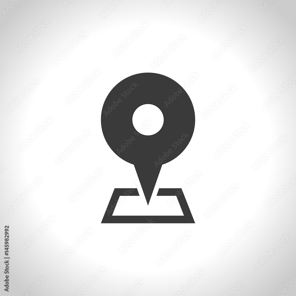 map pin icon. flat design, vector. black and white illustration map pin icon. flat design, vector. black and white illustration