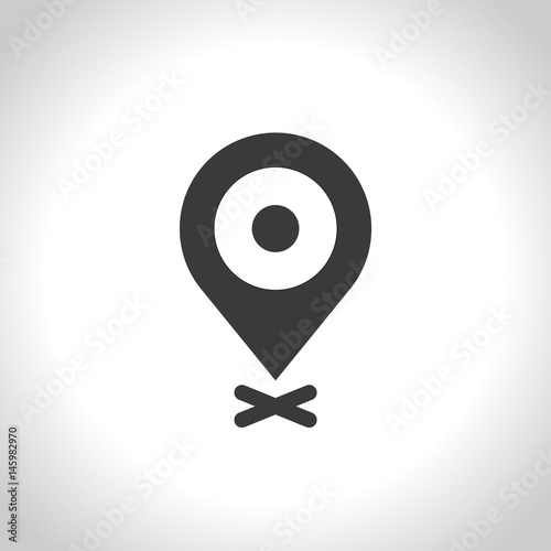 Free Download map pin icon. flat design, vector. black and white illustration - GFXLoad