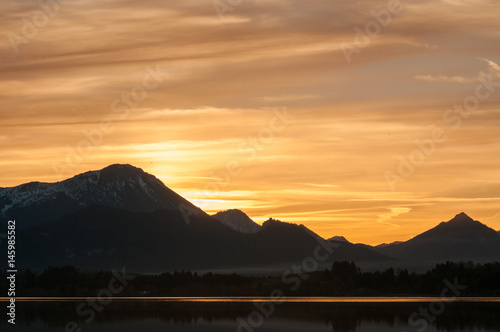 Abendrot am Forggensee
