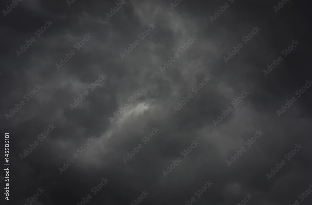 Plakat Dark storm clouds before the rain. Bad weather.