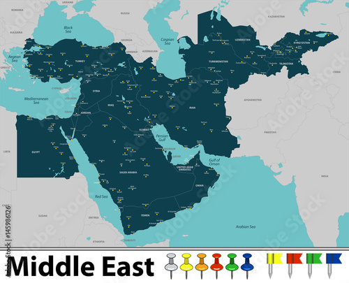 Map of Middle East