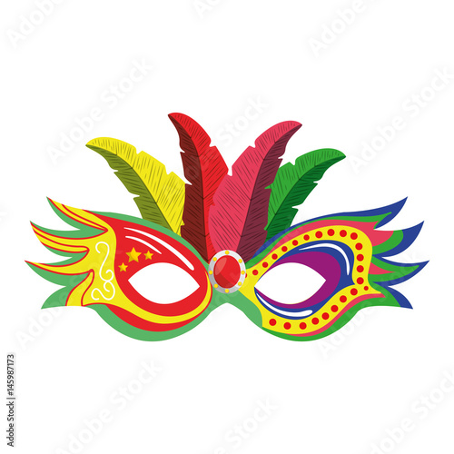 Carnival mask isolated icon vector illustration design