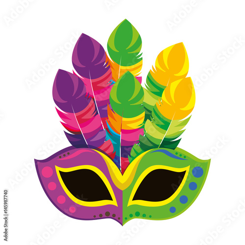 Carnival mask isolated icon vector illustration design