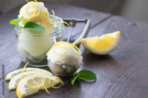 Foto Eis Creme Zitrone
