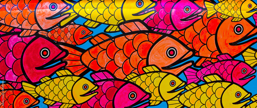 Painted Fish Wall
