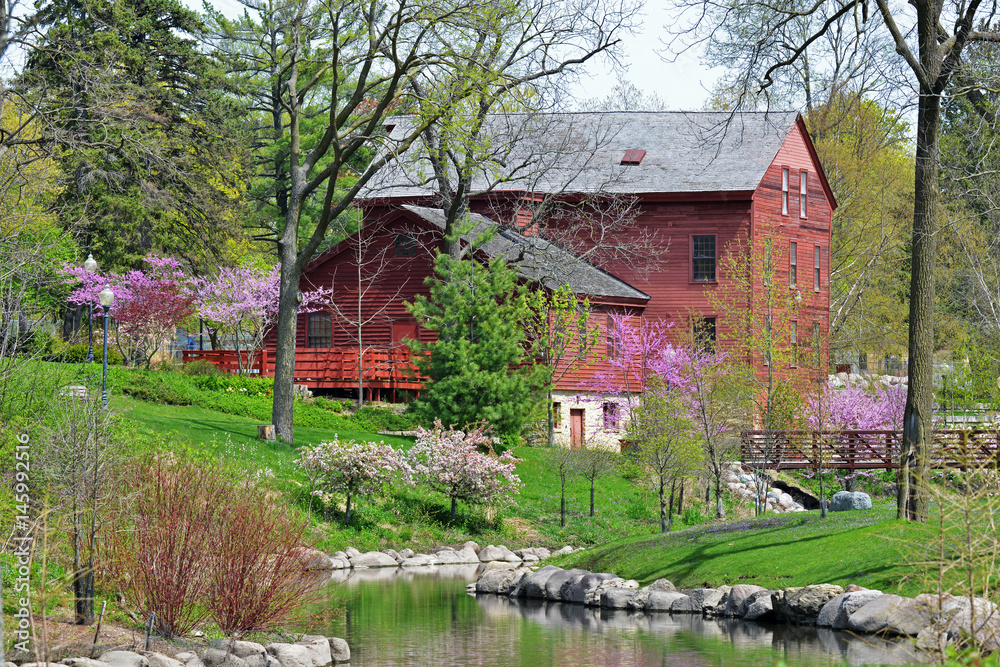 Fototapeta Historic Baltic Mill, Belvidere Municipal Park, IL