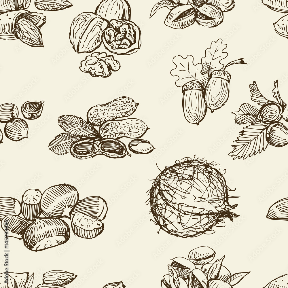 pattern of the different nuts pattern of the different nuts
