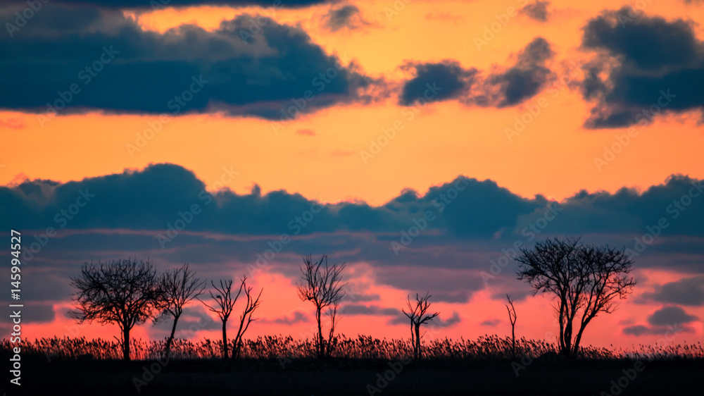 Two colored sunset Two colored sunset