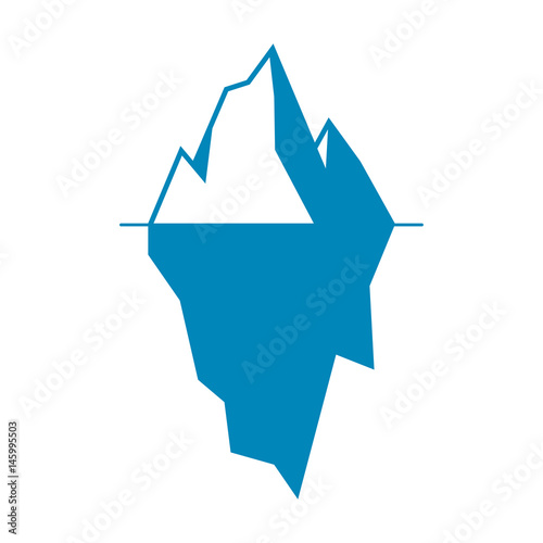 Iceberg icon isolated on white background.