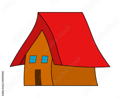 cartoon house vector symbol icon design.