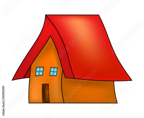 cartoon house vector symbol icon design.