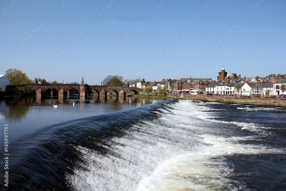 River Nith at Dumfries, Scotland.