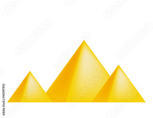 egyptian pyramids vector symbol icon design