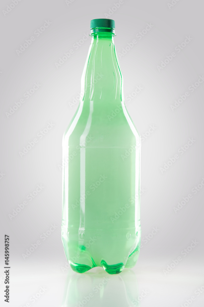 Plastic beer bottle of 2 liters with drops Plastic beer bottle of 2 liters with drops