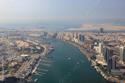 Dubai The Creek Mündung Delta Luftaufnahme Luftbild © Markus Mainka