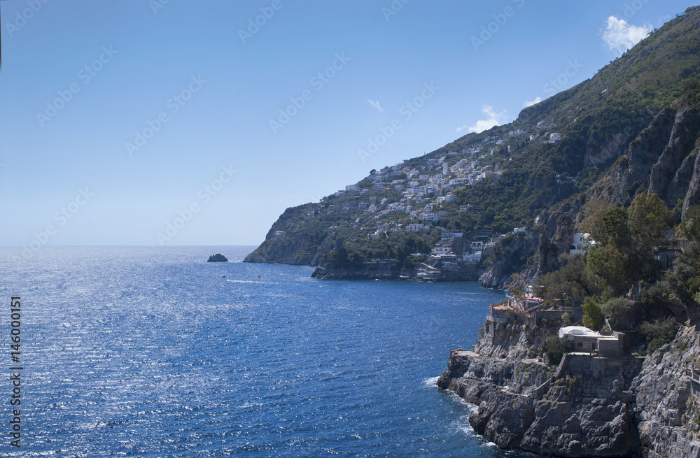 Particular landscape Amalfi peninsula view from south