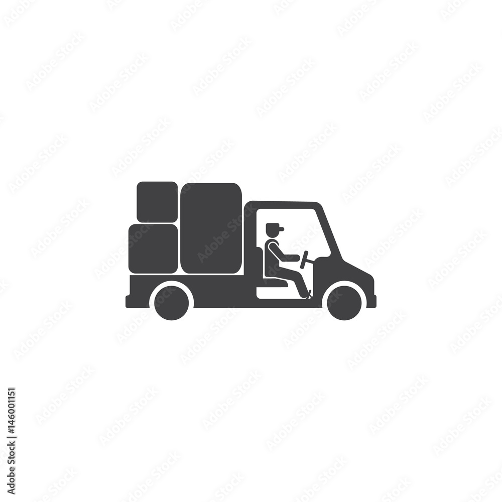 Express delivery icon. Delivery car.