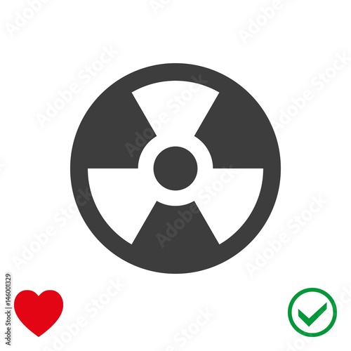 radioactive icon stock vector illustration flat design
