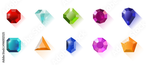 Gemmes taillées multicolores
