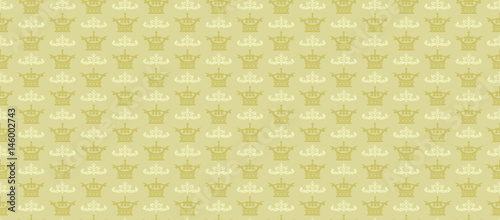 Seamless Damask Wallpaper. Modern pattern seamless green and white colors. Royal style design pattern seamless. Background vector.