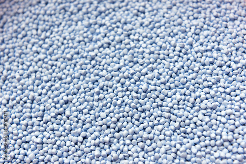 Blue color raw plastic beads