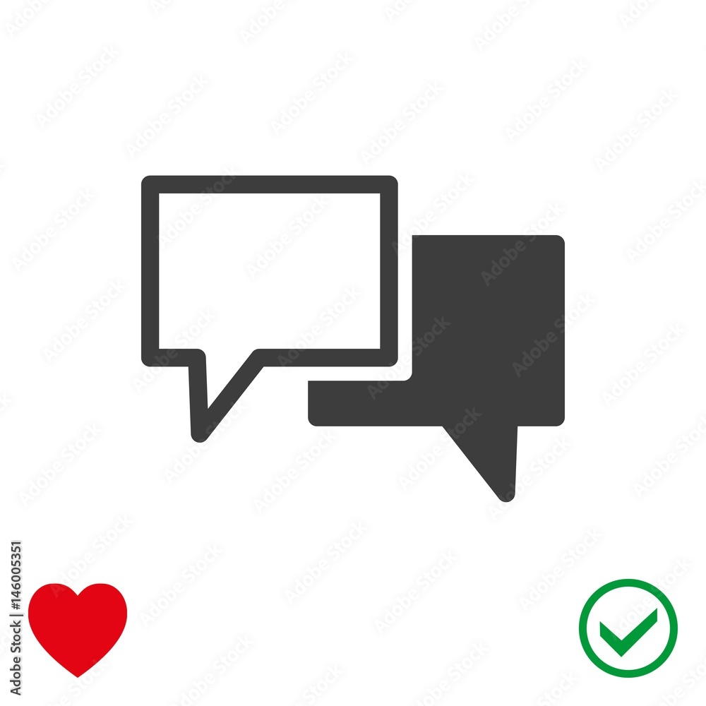 Speech Bubbles Icon. Chat pictogram icon stock vector illustration Speech Bubbles Icon. Chat pictogram icon stock vector illustration