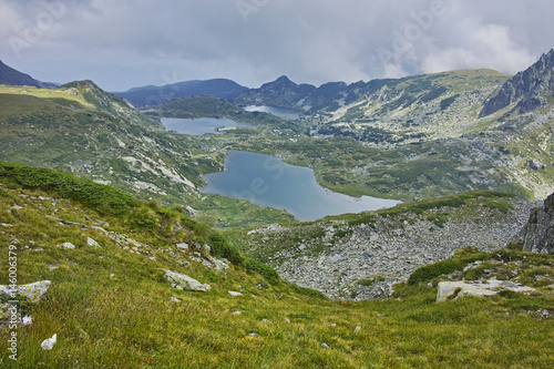 Amazing landscape of The Twin lake, The Seven Rila Lakes, Bulgaria