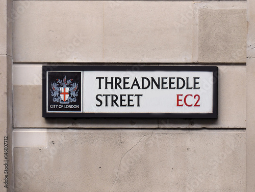 Historic street sign in the City of London photo