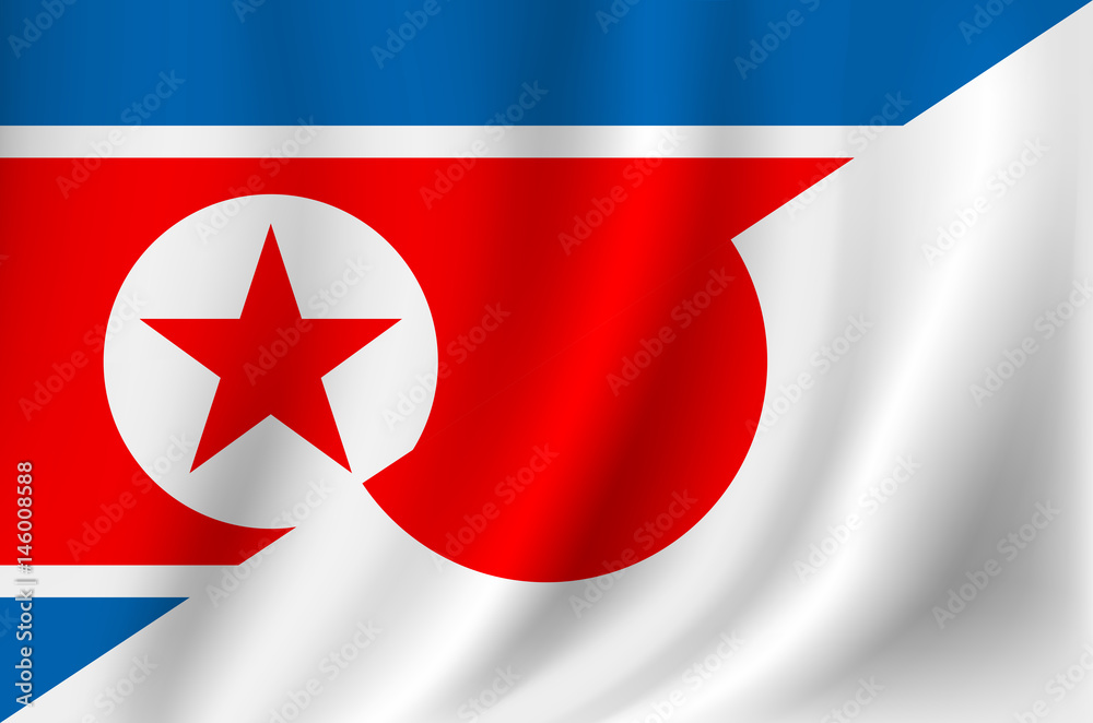 Japan and Democratic People's Republic of Korea flag Japan and Democratic People's Republic of Korea flag