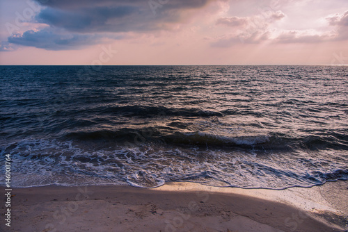 Beautiful sea view before sunset.