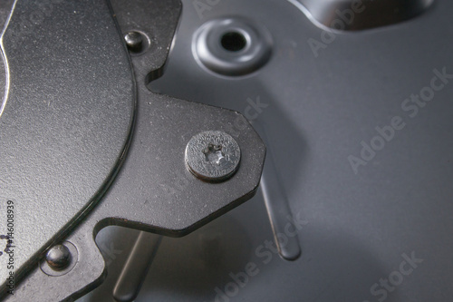 Wallpaper Mural Hard disk scrap electronics  image closeup Torontodigital.ca