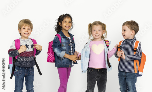 Diversity Of Kids Having Fun Smiling