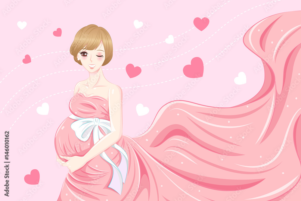 beauty cartoon pregnant women beauty cartoon pregnant women