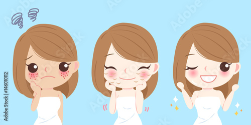 woman with skincare problem