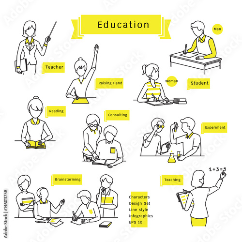 education infographic set