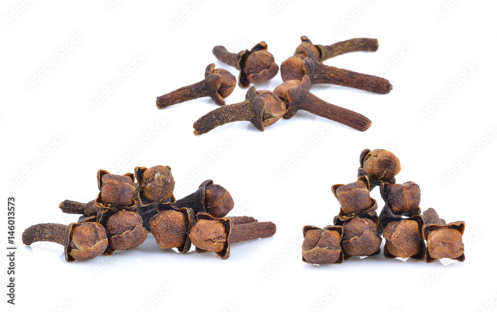 Spice cloves isolated on white background Spice cloves isolated on white background