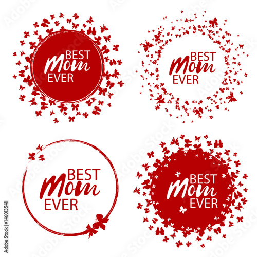 Happy mother's day stamp. Red round grunge vintage mother's day sign. Vector