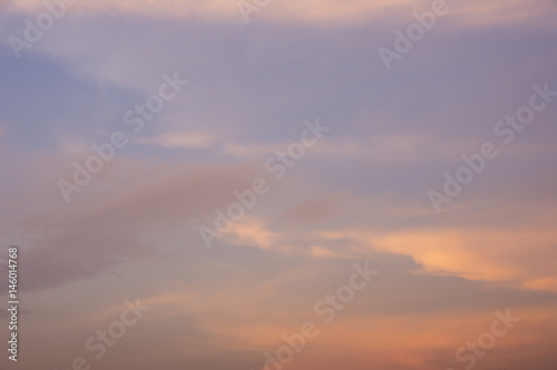 Sky and clouds on sunset background. © NOPPHINAN