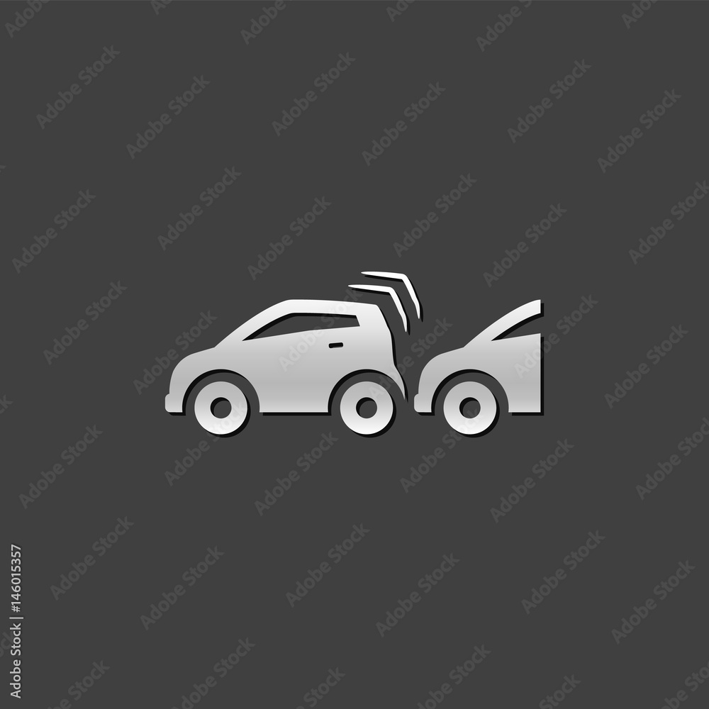 Metallic Icon - Car crash Metallic Icon - Car crash