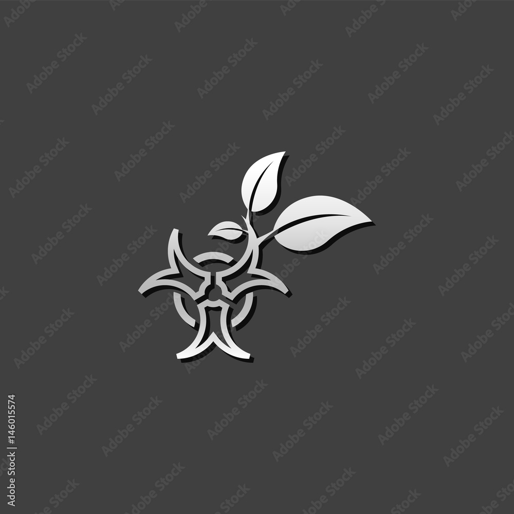 Metallic Icon - Biohazard leaves Metallic Icon - Biohazard leaves