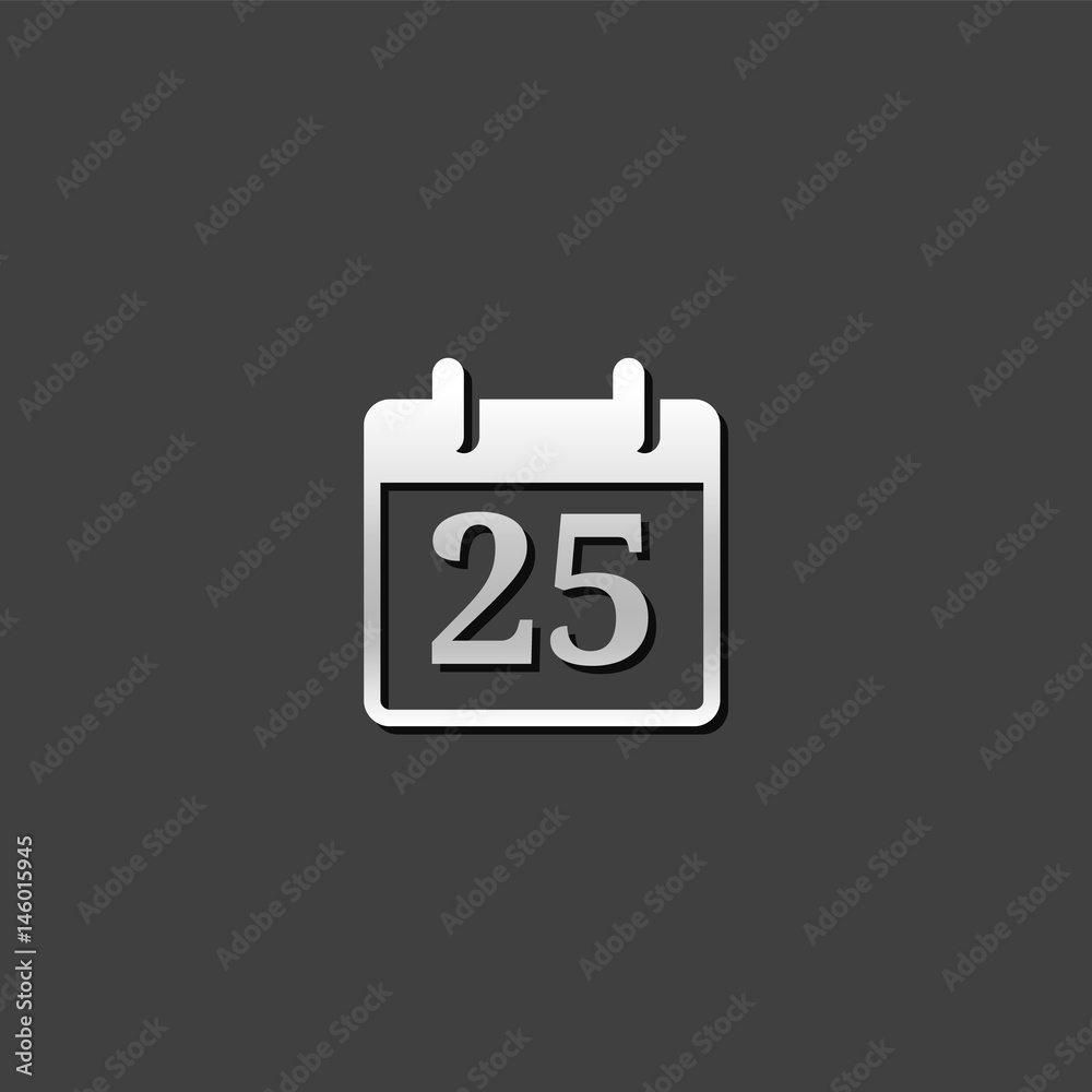 Metallic Icon - Calendar Christmas Metallic Icon - Calendar Christmas